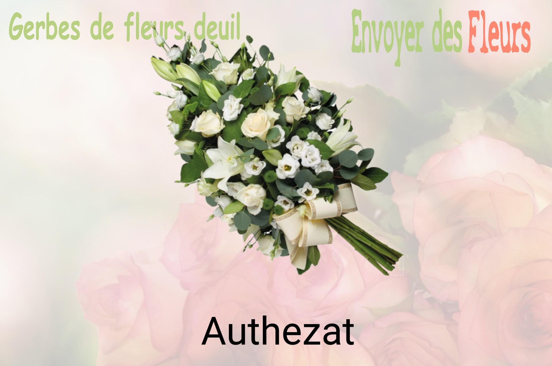 Gerbe de fleurs de deuil livrée à Authezat